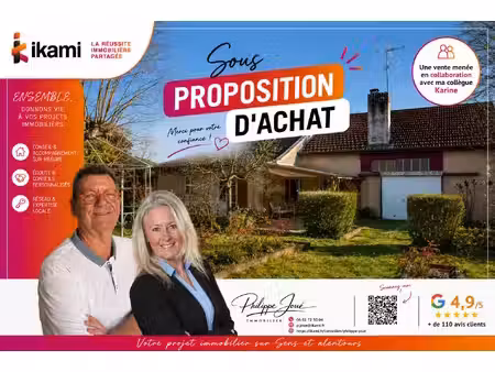maison 4 pièces de 107 m2 à villeneuve l'archevêque 89190