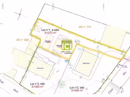 achat terrain 373m²