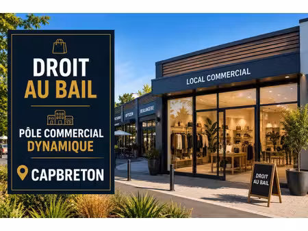 vente commerce 1 pièce 40 m² capbreton (40130)
