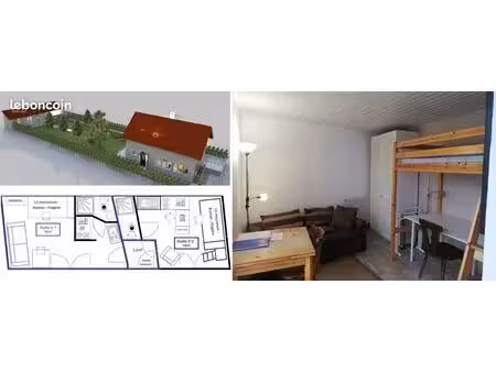 studio meublé 16m² - 610 cc