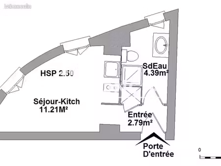 studio 1 pièce 18 m²