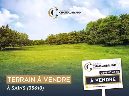 vente terrain 3649 m² à sains (35610)  76 300 €