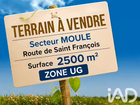 vente terrain 2500 m² à le moule (97160)  320 000 €