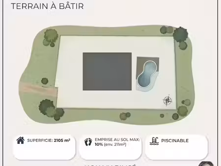 vente terrain 2105 m² à lorgues (83510)  163 000 €