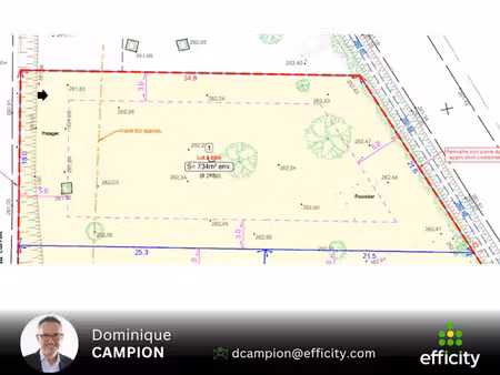 vente terrain 734 m² à francheleins (01090)  129 000 €