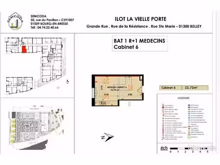 bureau 22 m²