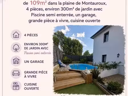 maison montauroux 109m2 4 pièces piscine