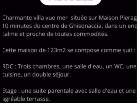 maison a vendre