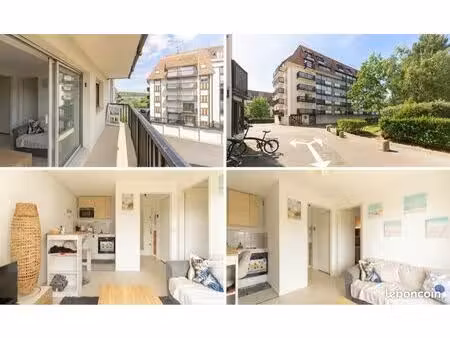 t2 meublé et équipé 21 58 m² — villers-sur-mer  balcon plein sud  à 2 pas du lac et de la 