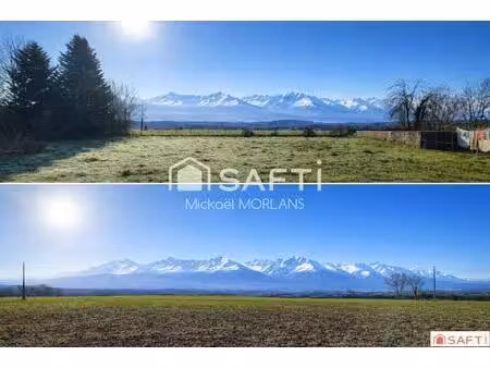 terrain à bâtir 1480m2 pleine vue pyrénées
