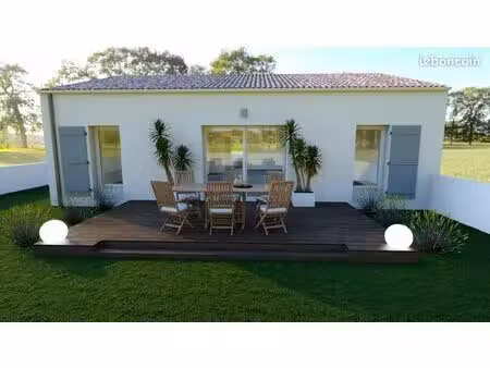 projet de construction d'une maison chambres de m² sur un terrain à bâtir de 237 m2 à mare