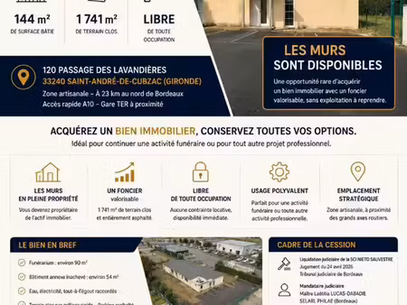 immeuble 144 m² saint andre de cubzac