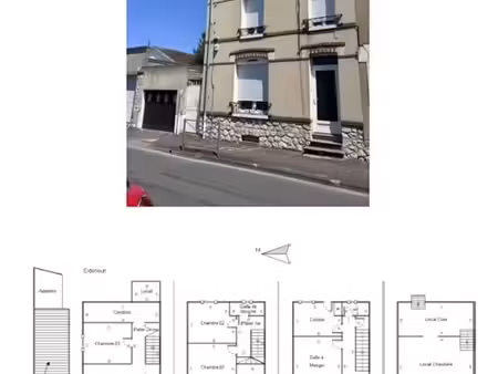 ? maison de ville 3 pièces avec cour et garage – fort potentiel
