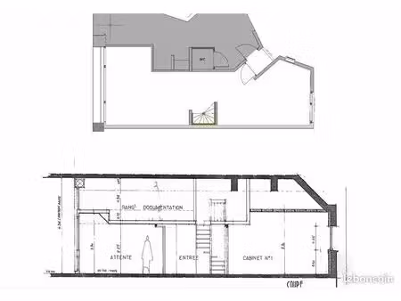 local 35 m² + 10m² mezzanine — proche mairie & métro — villeneuve d'ascq — 750