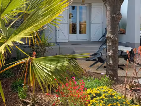 t2 meublé rez de jardin dans villa à 400 mètres de la mer