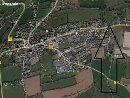 terrain 800 m² cerisy la salle