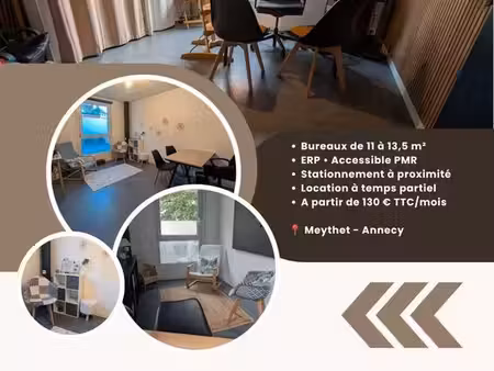 bureau à temps partiel - place ds parking incluse