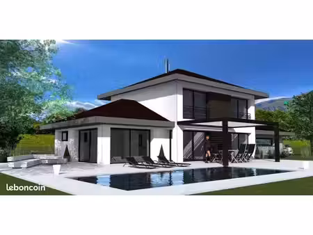 projet de construction d'une maison contemporaine de 106 m² disposant de 4 chambres avec t