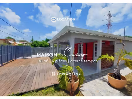 maison t4 de plain-pied avec terrasse  les abymes  3 chambre