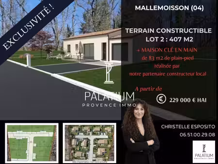 terrain constructible à vendre