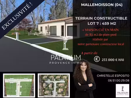 terrain constructible à vendre