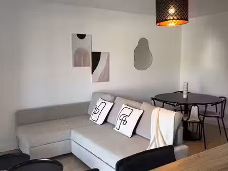 grand t2 meublé avec goût - terrasse - clim - parking - pied de métro la vache