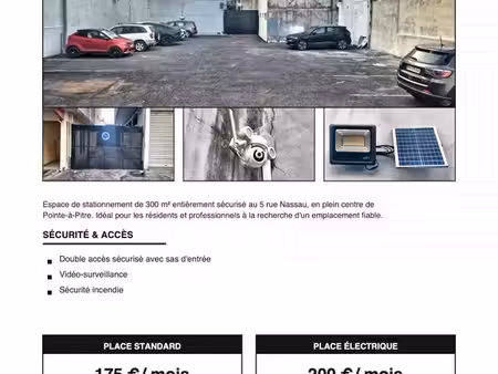 places de parking sécurisées