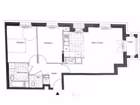 appartement t3 non meublé + parking + loggia