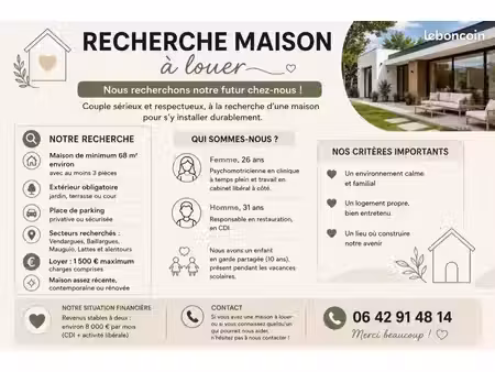 recherche maison à louer
