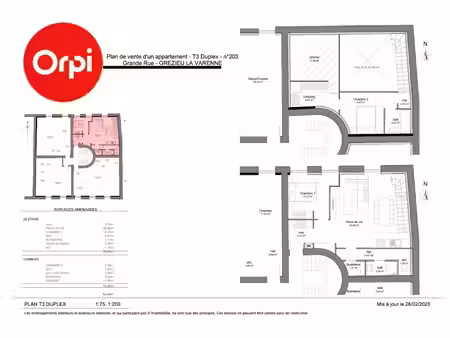 vente duplex 3 pièces 52.3 m² à grézieu-la-varenne (69290)  185 000 €