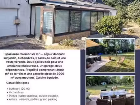 vente maison à lantillac (56120) : à vendre / 120m² lantillac