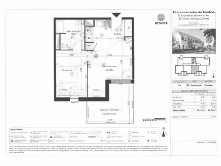 appartement t2 fonctionnel avec un espace extérieur