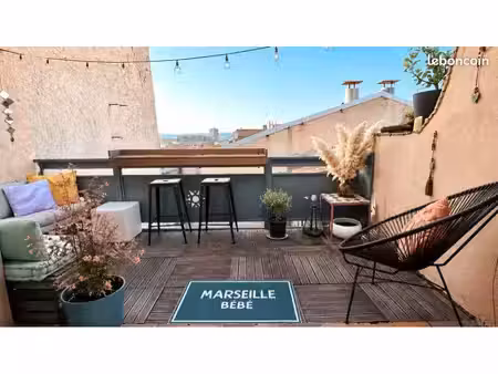 loft 43m2 terrasse saint-victor