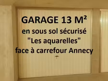 face à carrefour annecy garage en sous sol sécurisé