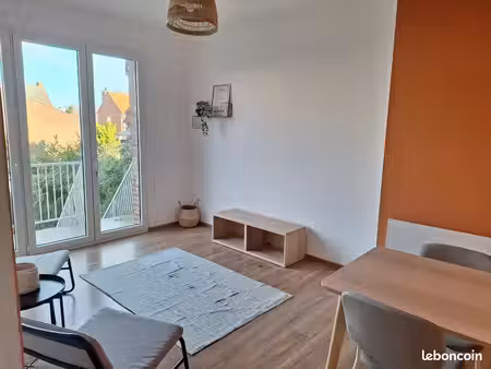t2 meublé 40 m² – bouchain – jardin privatif + balcon – disponible immédiatement