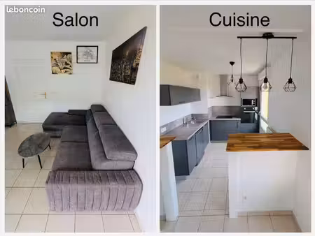 t3 meublé 65m² lumineux avec balcon  garage & clim – carré de la soie