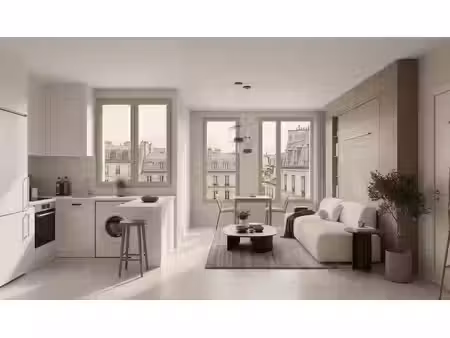 paris 18e montmartre : magnifique studio de standing au pi