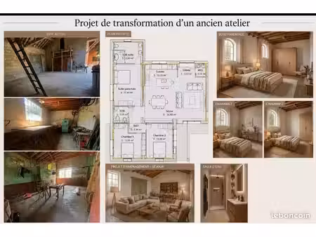 projet de maison mitoyenne 130 m² – permis purgé – jardin de 300 m²