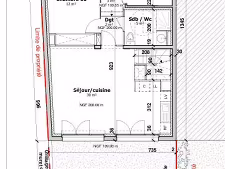 terrain de 165 m² à cerny