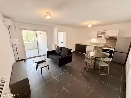 appartement meublé climatisé t2 46 m² + parking + loggia — castelnau-le-lez  proche tram l