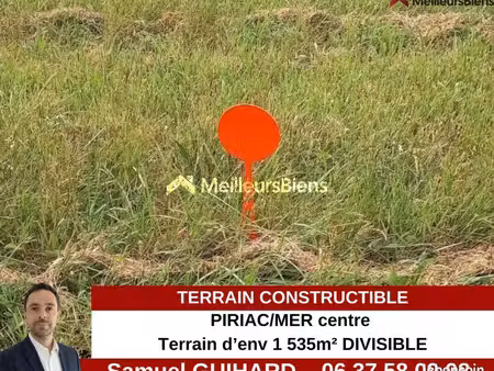 terrain 1 535 m² piriac sur mer