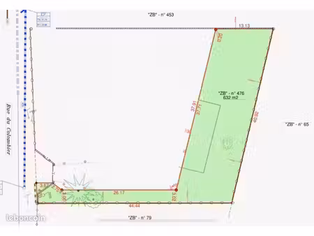 terrain 632m2