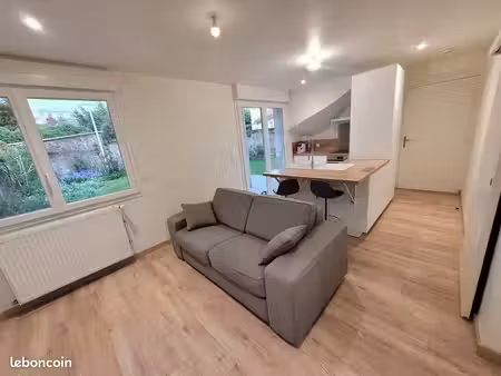 studio meublé avec terrasse et jardin - nantes sud 690eur toutes charges (internet inclus)