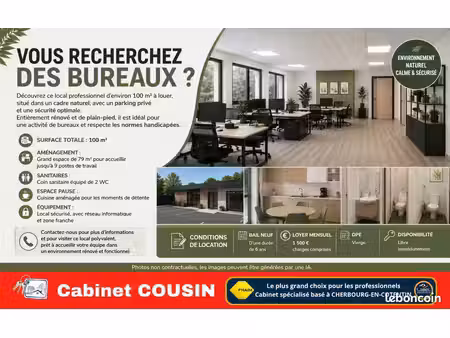 bureaux 100 m²