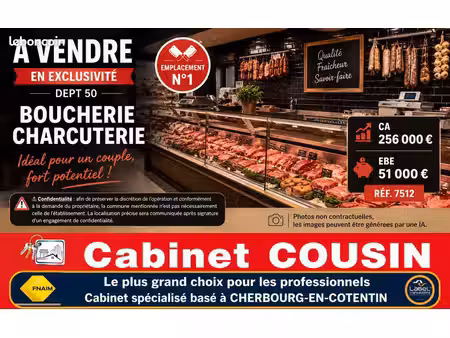fonds de commerce boucherie  charcuterie cherbourg en cotentin