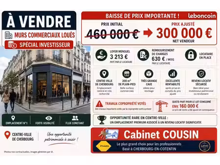 fonds de commerce 200 m²
