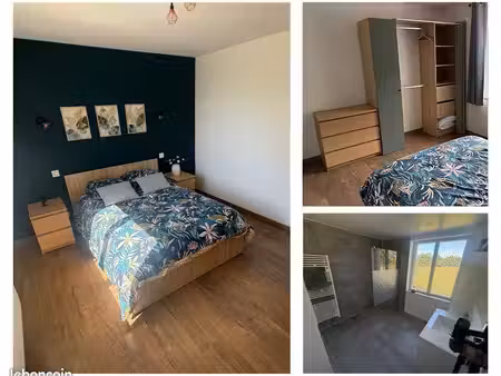 chambre meublée de 12m² avec salle d'eau privée – maison 140m² avec jardin à quessoy