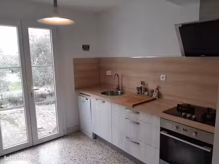 maison t5 meublée + garage et cave + jardin arboré