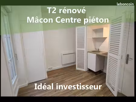 t2 rénové – mâcon centre piéton – idéal investisseur