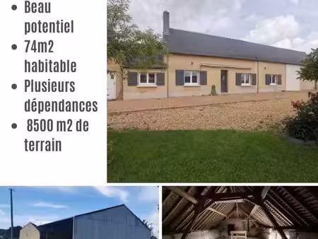 à rénover en campagne de pruille l’eguillé - 4 pièces habitables